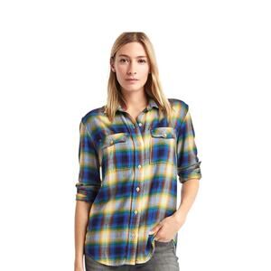 Gap + Pendleton Women's size‎ Small Boyfriend Plaid Button Up Western Prep shirt